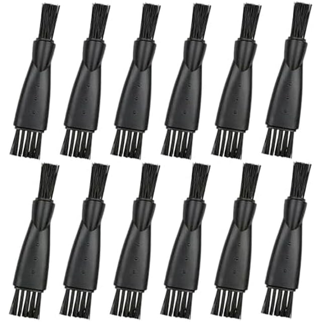 12 Brosses de Nettoyage Rakborste Électriques, Brosses de Rasage Doubbelhuvud, Petite Brosse pour Rasoir Électrique