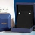 thumbnail image 5 of Gem Stone King 0.60 Ct Round Cabochon White Simulated Opal 14K White Gold Earrings, 5 of 6