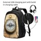 thumbnail image 2 of Easygdp Magnetic Old Compass On World Map Mochila para Laptop de Viaje con Puerto USB, Mochila para Laptop con Puerto de Carga USB para Mujeres y Hombres, 2 of 7