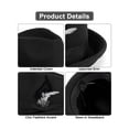 thumbnail image 6 of Deago Fedora Hats for Men Women Classic Short Brim Felt Manhatta Hat Panama Dress Fedora Hat with Feathers Band (Black), 6 of 9