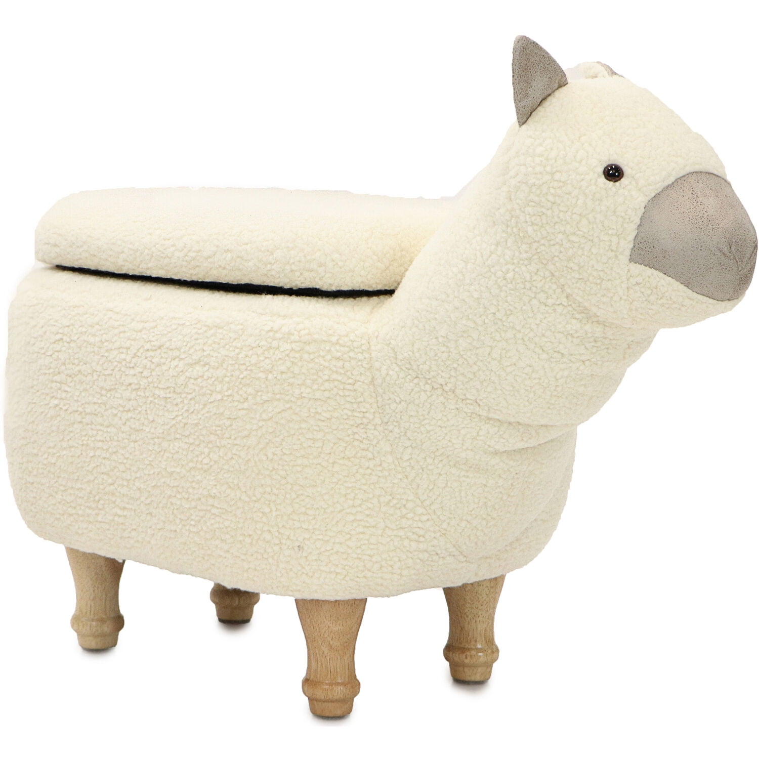 Critter Sitters 15" Seat Height Plush Animal Shape Storage Ottoman