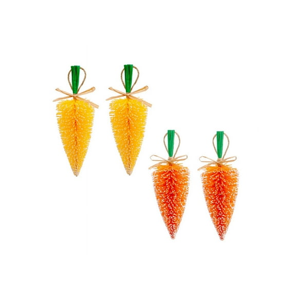 DT Easter Craft Supply - Small Bottlebrush Yellow & Orange Carrots 2pks