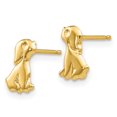 thumbnail image 2 of 14k Madi K Sitting Dog Post Earrings in 14k Yellow Gold, 2 of 3