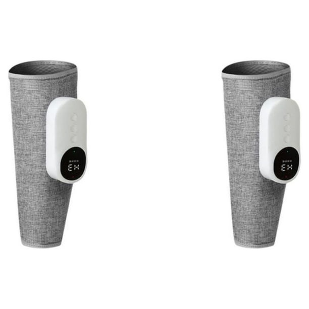 Minnieouse Masajeador de piernas, compresor de aire, bolsa de aire para amasar, presión ajustable, carga USB, alivio del dolor eléctrico, masaje Una sola pierna 2piezas