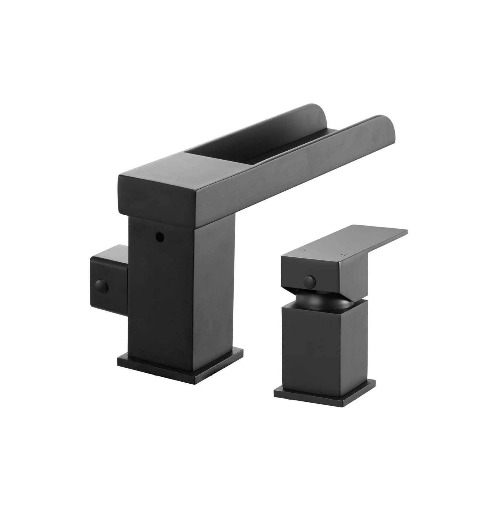 Roman Tub Faucet 3 Hole, Waterfall Bathtub Faucet Widespread, with Shower Head & Handle, Matte Black, High Flow, for Pet/Adult Bathing