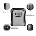 thumbnail image 3 of Key Lock Box , Wall Mounted Aluminum Alloy Key Safe Box Weatherproof 4 Digit Combination Keys Storage Lock Boxes ,Portable, 3 of 6
