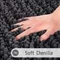 thumbnail image 2 of Alfombra de baño Yimobra Soft Shaggy Chenille, 80 x 50 cm, color gris oscuro, 2 of 8
