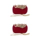 thumbnail image 4 of Monedero Qarigey Elegante Ligero Bolsos de Noche de Moda Rojo, 4 of 6