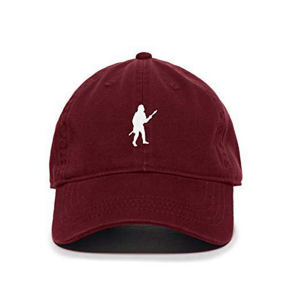 Tech Design Caveman Baseball Cap Embroidered Cotton Adjustable Dad Hat Burgundy