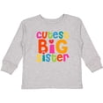 thumbnail image 3 of Inktastic Cutest Big Sister Girls Long Sleeve Toddler T-Shirt, 3 of 5