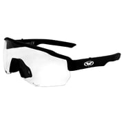 Global Vision Jam 1 Black Cycling Glasses Wireless Bluetooth Safety Glasses ANSI Z87.1 Hands-Free Calls & Music W/ Hard Case (Clear)