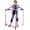 Pink, variant on GanFindX Folding Kids Roller Skate Trainer, Adjustable Height Skater Aid Training Walker with Silent Casters for Toddlers Children, Denim Blue