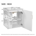 thumbnail image 6 of GZXS 20-inch White Bathroom Vanity with Ceramic Sink Combo Set, Modern Wall-Mounted Floating Storage Cabinet with Soft Closing Door & Side Open Shelves, Space-Saving Bathroom Space Saver, 6 of 10