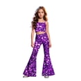 thumbnail image 2 of Kiijoy Dance Trousers for Girls High Rise Party Stage Performance Flare Pants, Sizes 15-16, 2 of 7