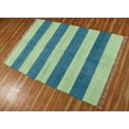 thumbnail image 4 of Casavani Handmade Blue Cotton Dhurrie Living, Dining Room Carpets Outdoor Kilim 9x15 feet, 4 of 6