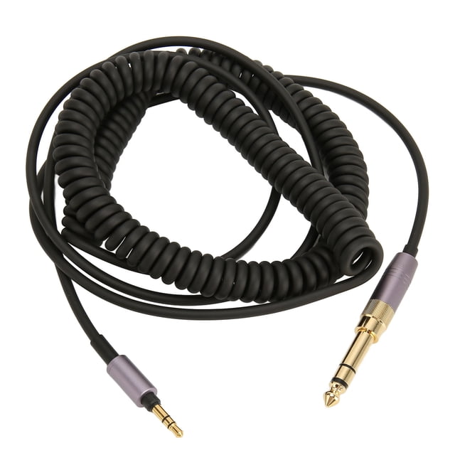 Cable de resorte de sonido Bling Bling 3,5 mm a 3,5 mm núcleo OFC cable retráctil de 16,4 pies