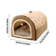 thumbnail image 3 of Herrnalise Pet Dog Bed for Indoor Cat Small Doggy,Portable Soft Plush Puppy House,Size S-3XL for ​Cat and Puppy,Warm Cozy PremiumCave Sleeping Nest for Cats and Dogs,Brown, 3 of 8