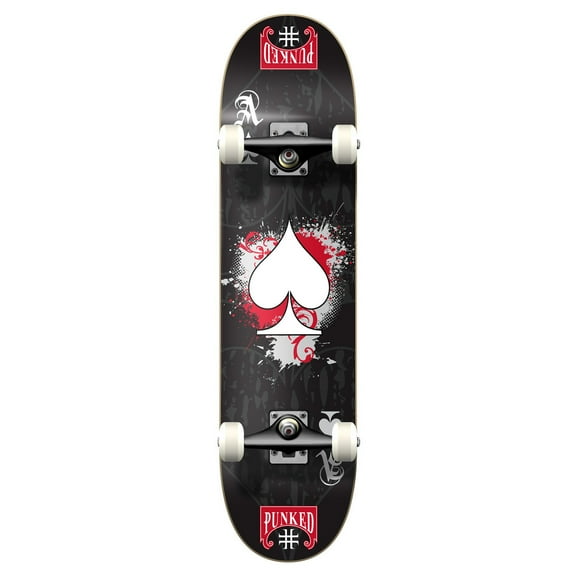 Yocaher Graphic Complete 31" x 7.75" Skateboard - Ace Black