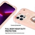 thumbnail image 2 of Funda para iPhone 13 Pro con soporte para mujer, funda protectora de silicona para PC, parachoques con anillo plegable, soporte resistente, 3 en 1, a prueba de golpes, C, 2 of 3
