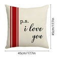 thumbnail image 2 of FastXmas Valentines Pillow Covers 18x18 Inch Red White Heart Throw Pillow Covers Invisible Zipper Love Be Mine Cushion Case Decor for Holiday Farmhouse Anniversary Wedding Home Sofa Couch, 2 of 6