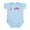 Sky Blue, variant on - Love Peace America Infant Bodysuit - Baby Light Bodysuit, Size Newborn - 24 Months