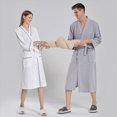 thumbnail image 5 of NOLDARES Mens Robe Cotton Terry Cloth Bathrobe Soft Towel Bath Robe(White,L), 5 of 9