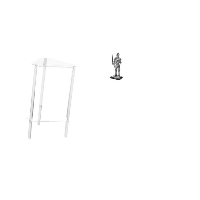 Mesa Auxiliar Minimalista De Acrílico Transparente Con Escultura De Caballero Vintage, Adorno Creativo De Mesa Para Sala De Estar Moderna, Dormitorio, Hogar, Oficina.