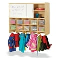 thumbnail image 2 of 10 Section Wall Mount Coat Locker with Storage – with Clear Cubbie-Trays, 2 of 5