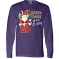 thumbnail image 3 of Inktastic Santa Claus is on His Way Christmas Long Sleeve T-Shirt, 3 of 5