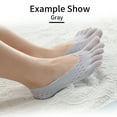 thumbnail image 5 of Hehanda 6 Pairs of Non-Slip Silicone Five-Finger Socks Summer Shallow Mouth Boat Socks Women's Invisible Silk Socks, 5 of 6