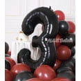thumbnail image 3 of Globos con números de helio AULE, 40 pulgadas, lámina negra, número 3, 3 of 6