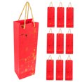 thumbnail image 5 of unbranded  10 Pcs Wine Sack Hot Stamping Red Paper Bag Fashionable Bags Elegant, 5 of 8