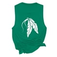 thumbnail image 4 of Aoochasliy Tank Tops for Women Women Casual Feather Printing Sleeveless O-Neck Loose Vest Tops, 4 of 5