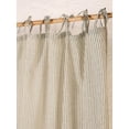 thumbnail image 5 of The Art Box Linen Farmhouse Curtains Gree Stripe Gauze Linen Boho Rustic Tie Top Window Drapes for Living Room ,52 x 18 Inch, 2 Panels, 5 of 7