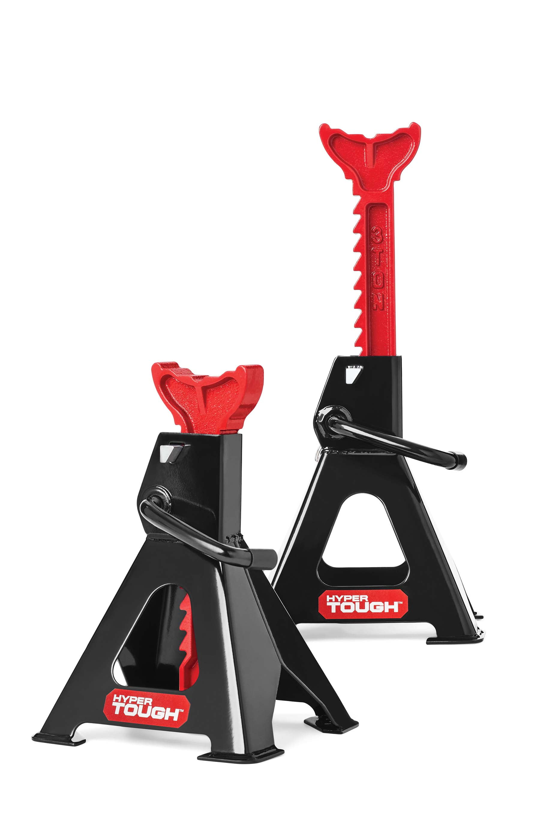 (2 pack) Hyper Tough 3 Ton Steel Jack Stands with Safety Pins, Lifting Range 11-7/16" to 16-3/4"