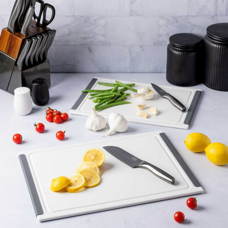 2-Piece Poly Cutting Board Set, White photo 5