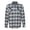 Grey/ Blue, variant on Burnside Mens Yarn-Dyed Long Sleeve Flannel Shirt Style 8210