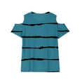 thumbnail image 6 of HADST Girls' Print Cold Shoulder T-Shirts, Short Sleeve Crew Neck Casual Tops, Trendy Summer Tees for Daily Wear, 6 of 8