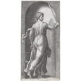 thumbnail image 2 of Marcantonio Raimondi 14x24 Black Ornate Framed Double Matted Museum Art Print Titled: Justice, 2 of 5