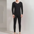 thumbnail image 2 of successthop Mens Long Johns Thermal Sets Plus Size Soft Long Sleeve Crewneck Long Tops and Comfortable Leggings Solid, 2 of 3