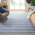 thumbnail image 2 of SAFAVIEH Striped Kilim Hilbert Striped Cotton Area Rug, Ivory/Blue, 8' x 10', 2 of 9