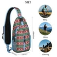 thumbnail image 5 of Sling Backpack,Red and Green Christmas Snowman Pattern Crossbody Bag with Water Bottle Holder,Waterproof Sling Bag for Men/Women with Chest Phone Holder for Hiking,Travel, 5 of 6