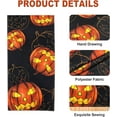 thumbnail image 5 of Happy Halloween Table Runner Black and Orange Rectangle Runner with Evil Pumpkin for Holiday Kitchen Dining Table Decoration or Home Party Decor 13 x 90 Inch, 5 of 6