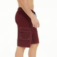 thumbnail image 4 of Antinious Men Solid Casual Lightweight Fashion Summer Cargo Shorts, 4 of 5