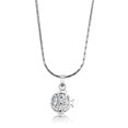 thumbnail image 1 of Pendentif Chaîne en Laiton Rhodié pour Femmes avec Grade AAA CZ en Transparent - 18 Po., 1 of 1