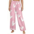 thumbnail image 5 of Loopsun Womens Fleece Pajama Pants, Women's Casual Print Thermal Soft Fleece Long Sleep Pants with Pockets Pink, XXXL, 5 of 5