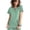 Light Green, variant on LYMAYTER Women Medical Scrub Tops Comfy Lightweight Solid Color Cross V Neck for Medical Workwear S-2XL