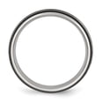 thumbnail image 2 of Auriga Fine Jewelry Stainless Steel Polished Black IP-plated 6 mm Grooved Band for Women Size 10, 2 of 7