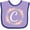 Lavender and Purple, variant on Inktastic C Monogram Alphabet Letter Rose Floral Wreath Girls Baby Bib