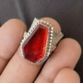 thumbnail image 2 of Red Garnet Coffin Gemstone ring, 2 of 2